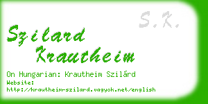 szilard krautheim business card