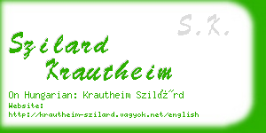 szilard krautheim business card